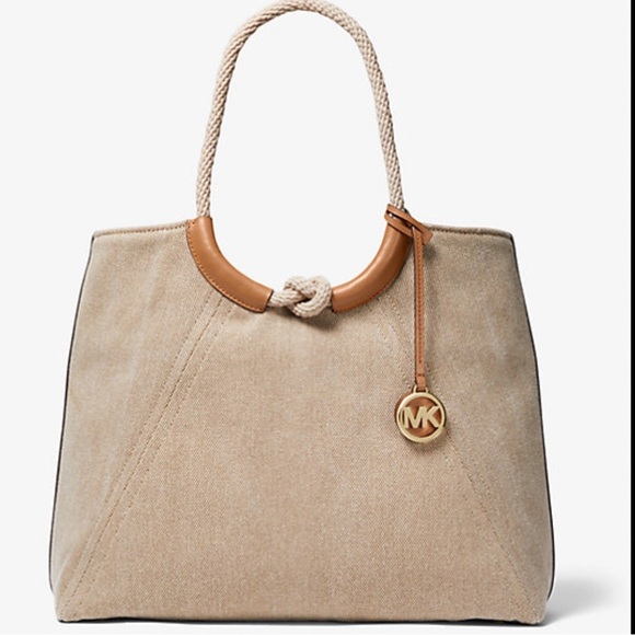Michael Kors Tote Isla Gold Ring Shoulder - Picture 1 of 8